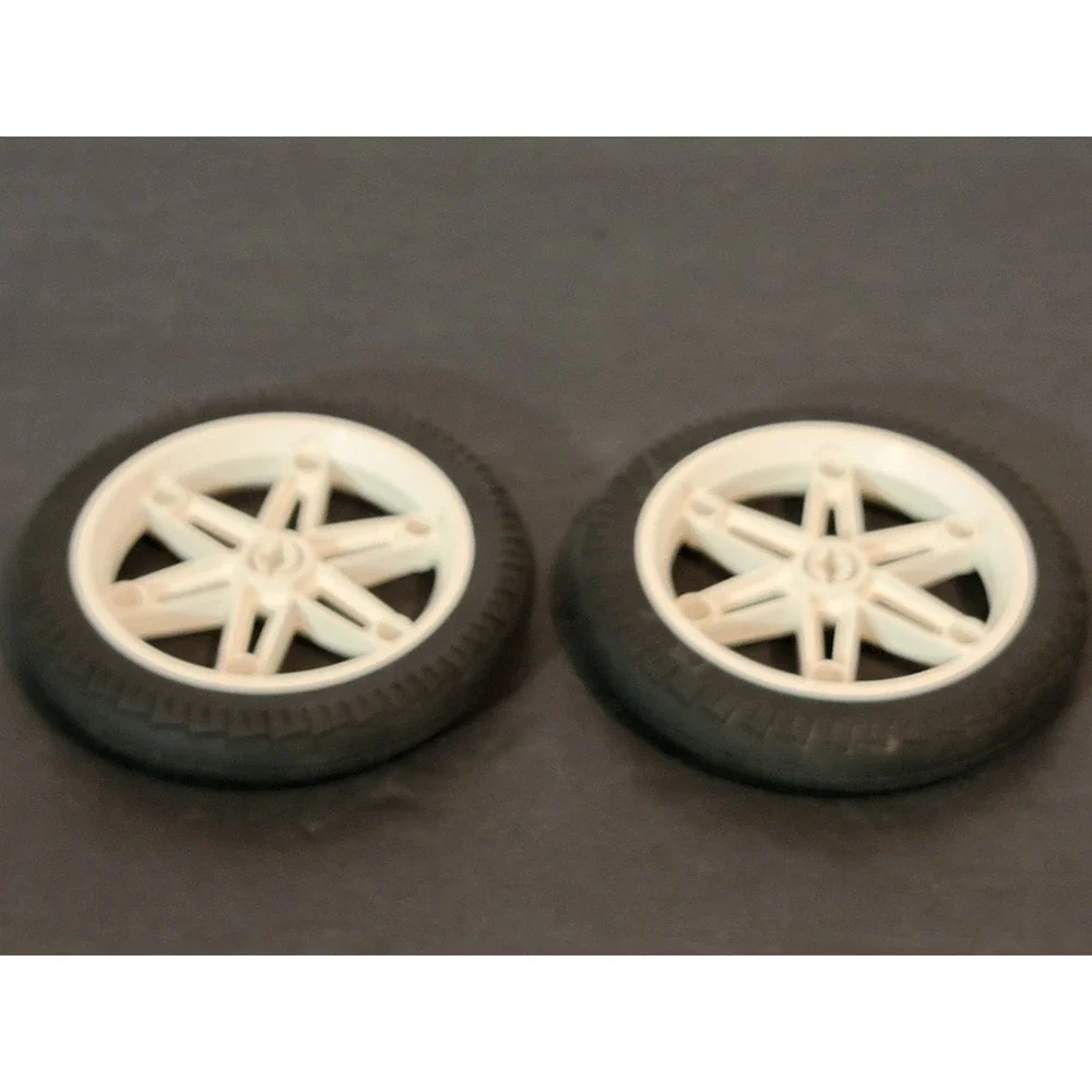 Vintage 1995 Lego Technic #8422 Circuit Shock Racer Rims And Tires #2903 & #6596